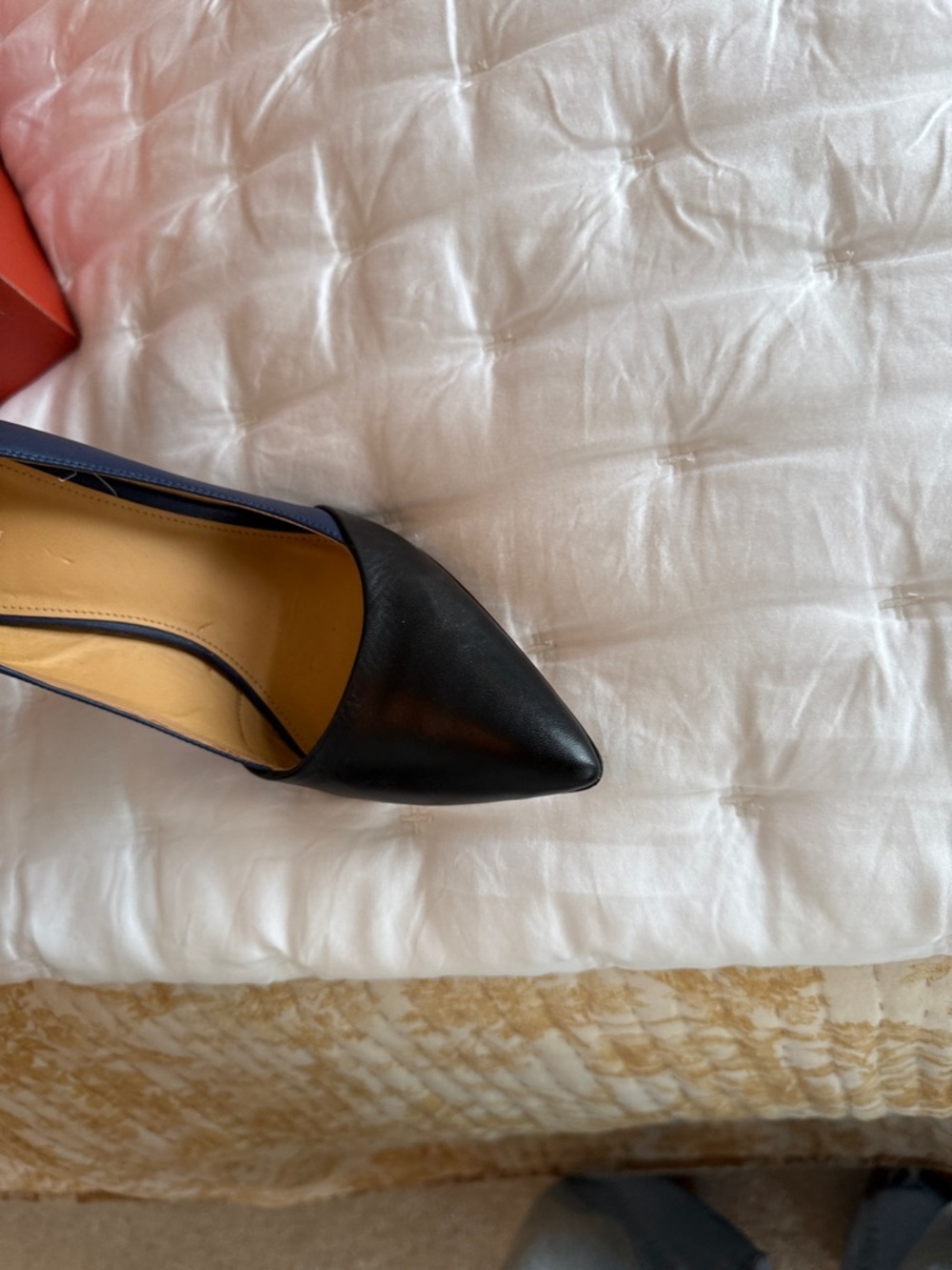Coach Black Leather Pointed-Toe Ankle-Strap Heels - Picture 3 of 6